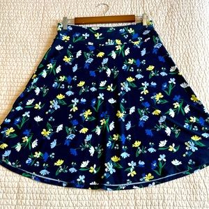 Talbots Blue Floral Skirt | Color: Blue | Size: S